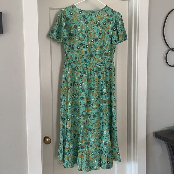 Band of Gypsies Boho Dublin Surplice Ruffled midi dress sz small - Picture 4 of 11